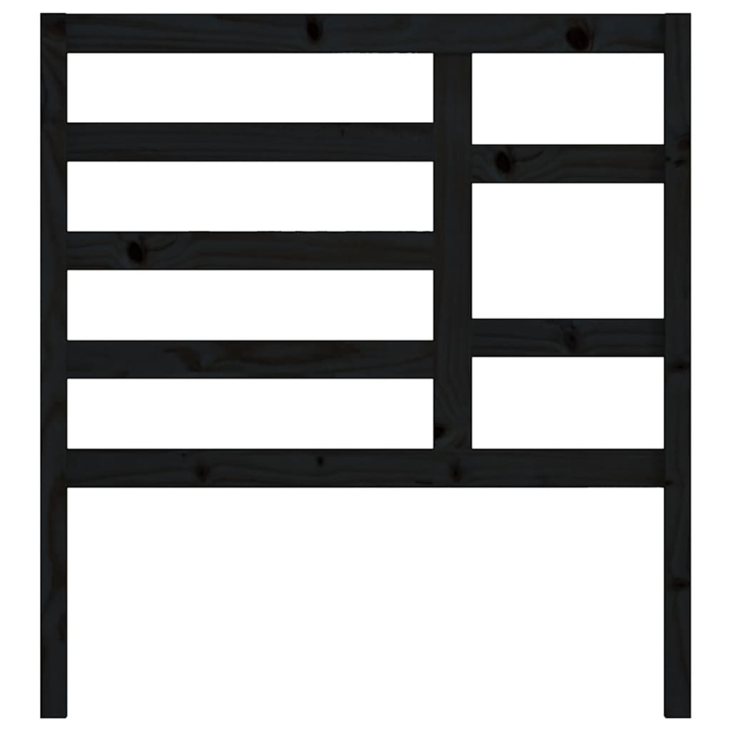 Uzglavlje za krevet crno 96 x 4 x 104 cm od masivne borovine