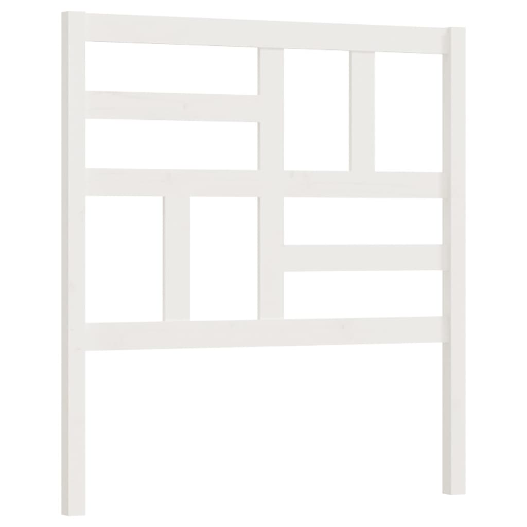Uzglavlje za krevet bijelo 96 x 4 x 104 cm od masivne borovine