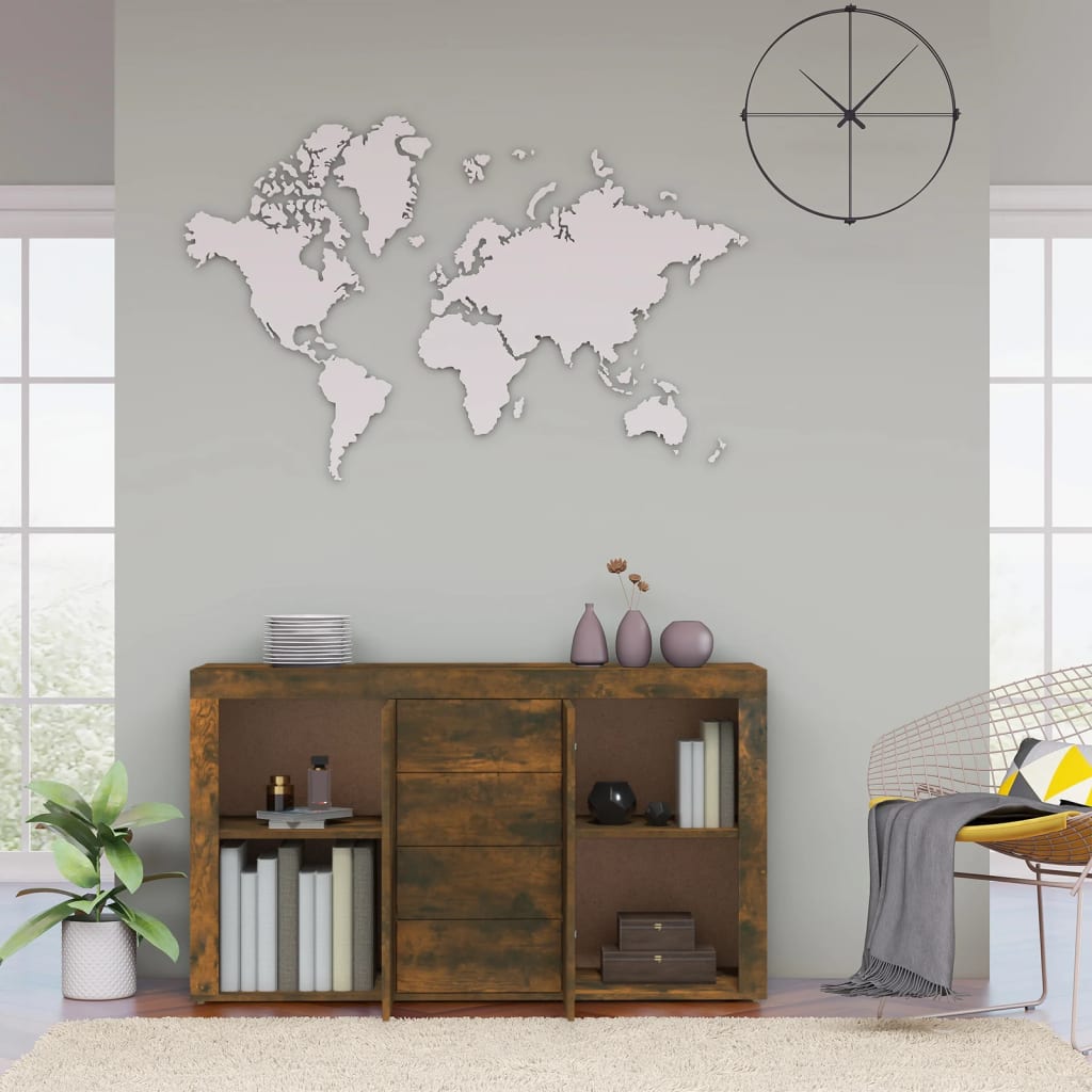 Komoda boja dimljenog hrasta 120 x 36 x 69 cm konstruirano drvo