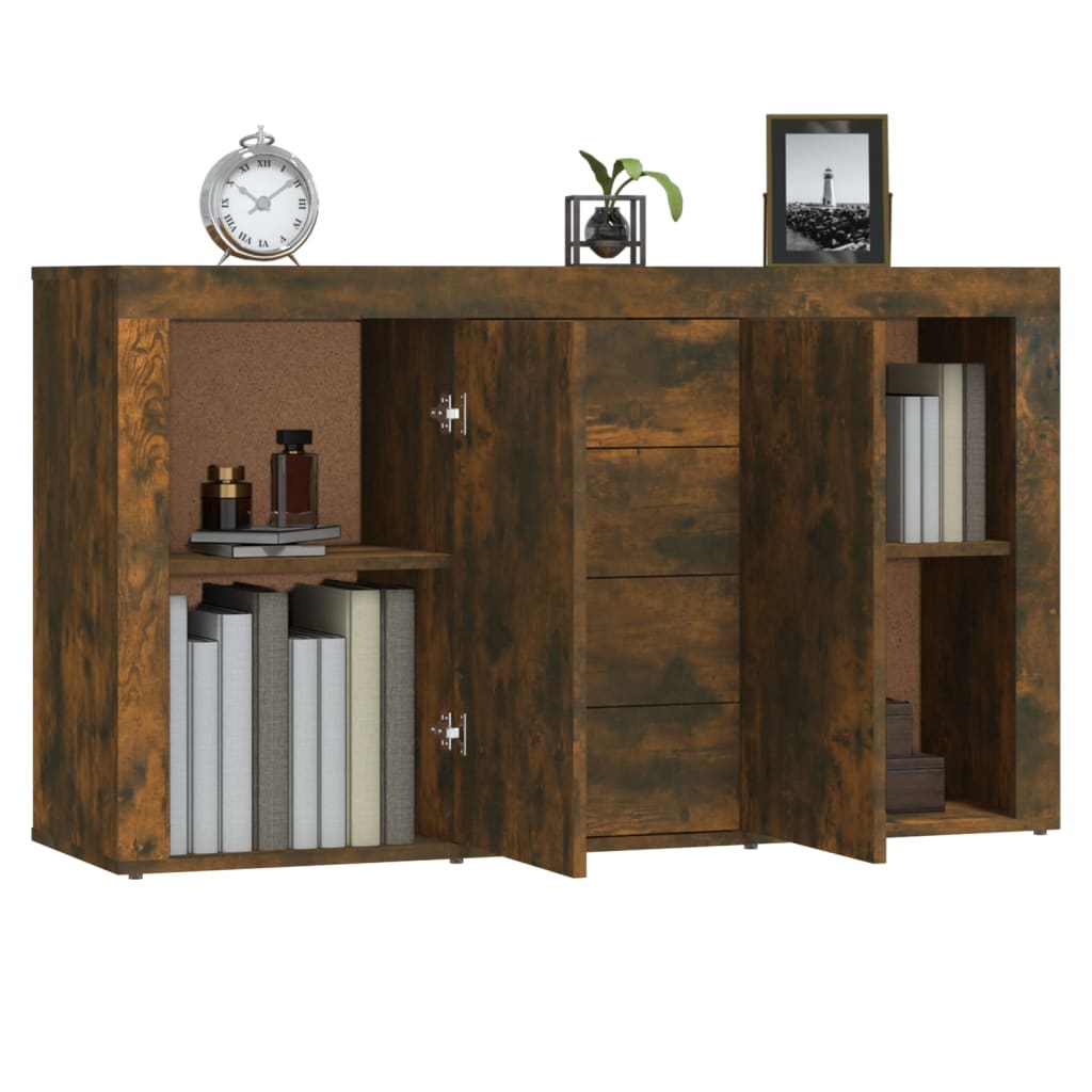 Komoda boja dimljenog hrasta 120 x 36 x 69 cm konstruirano drvo