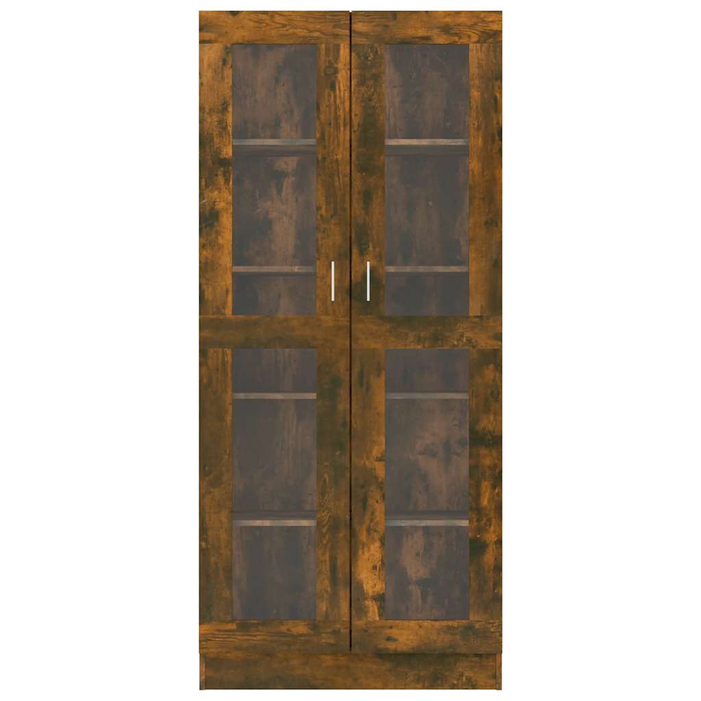 Vitrina boja dimljenog hrasta 82,5 x 30,5 x 185 cm drvena