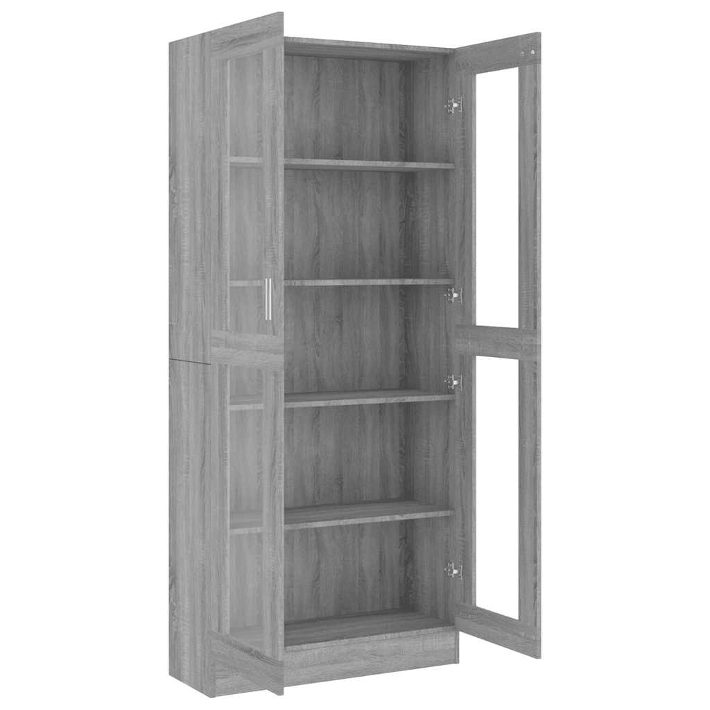 Vitrina boja sivog hrasta sonome 82,5 x 30,5 x 185 cm drvena