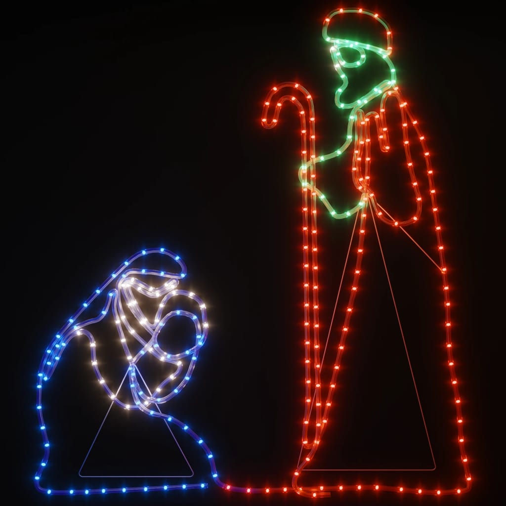 Božićne figure Marije i Josipa s 264 LED žarulje 40x55-38x100cm