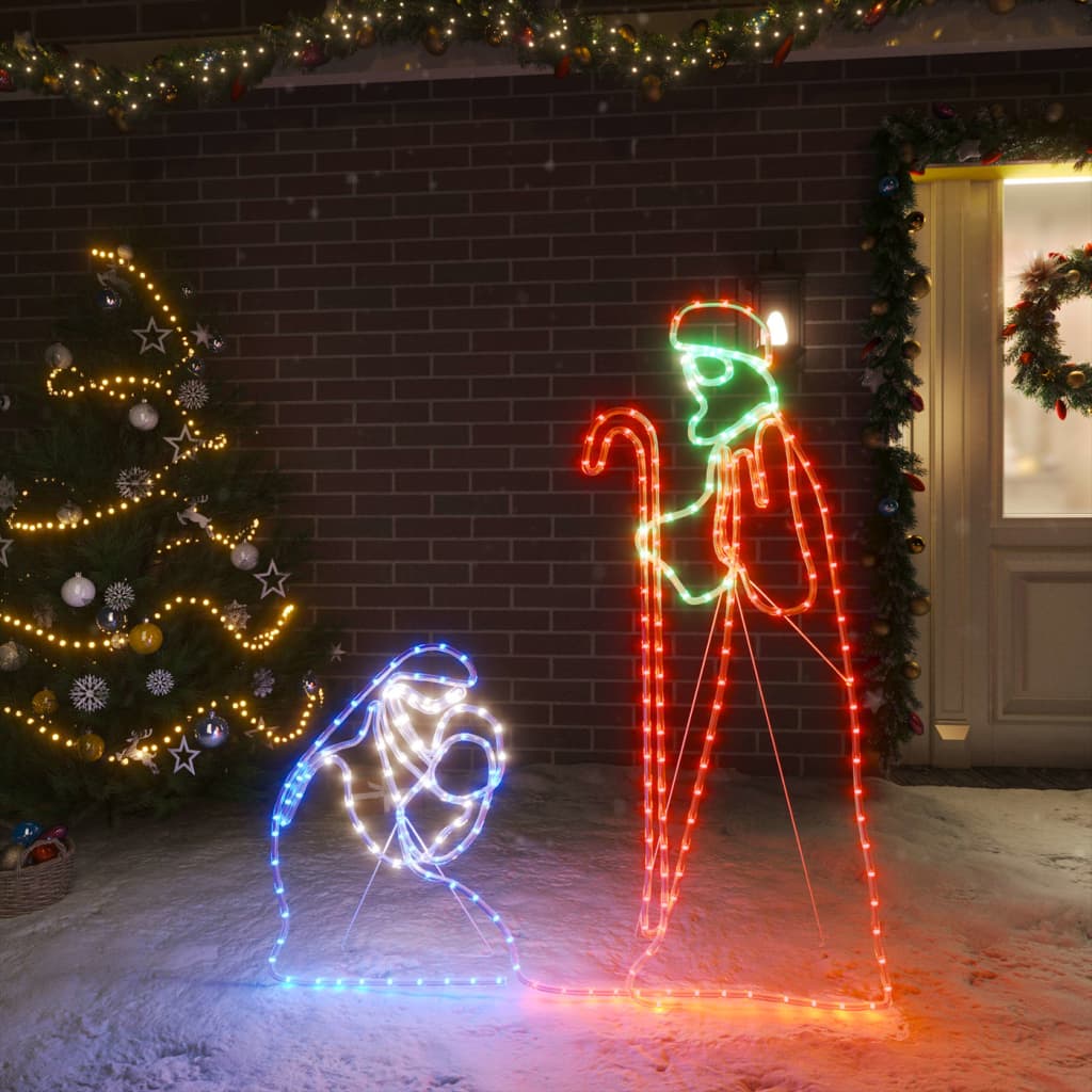Božićne figure Marije i Josipa s 264 LED žarulje 40x55-38x100cm
