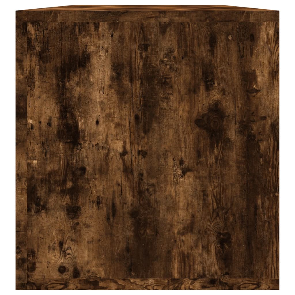 Kutija za pohranu vinilnih ploča smeđa 71 x 34 x 36 cm drvena
