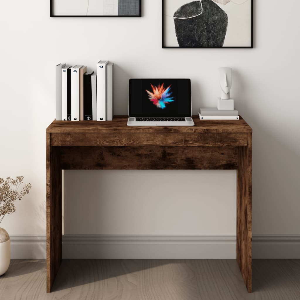 Radni stol boja dimljenog hrasta 90x40x72 cm konstruirano drvo