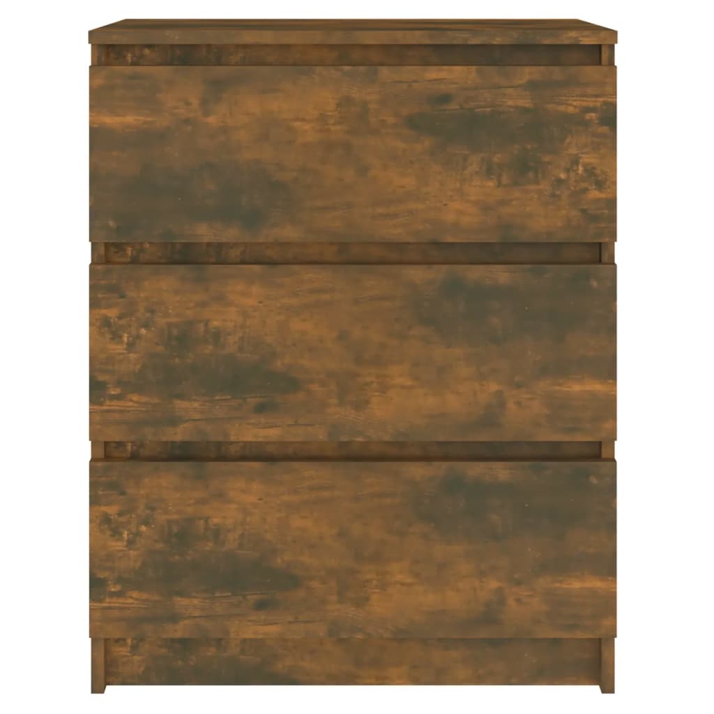 Komoda boja dimljenog hrasta 60 x 35 x 76 cm konstruirano drvo