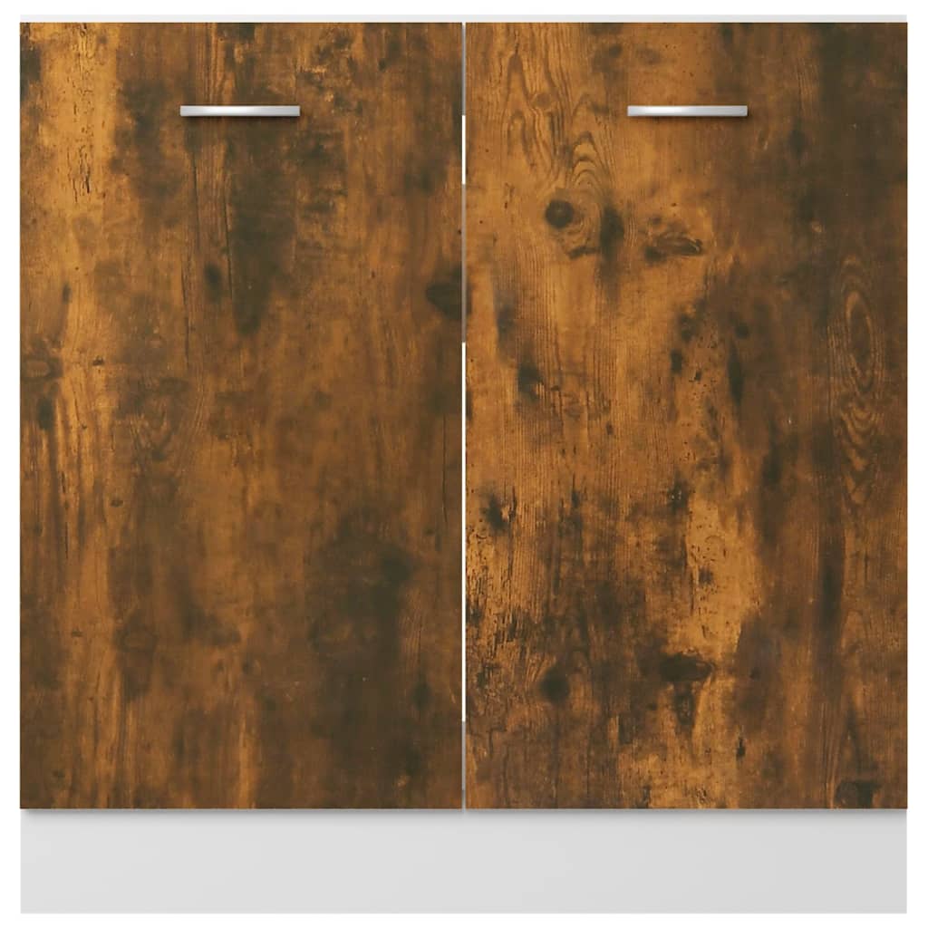 Ormarić za sudoper "Lyon" Dimljeni hrast 80x46x81,5 cm Konstruirano drvo