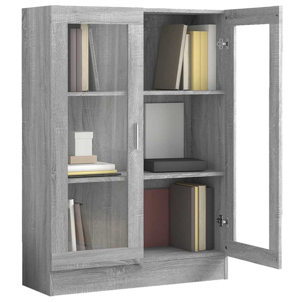 Vitrina boja sivog hrasta sonome 82,5 x 30,5 x 115 cm drvena