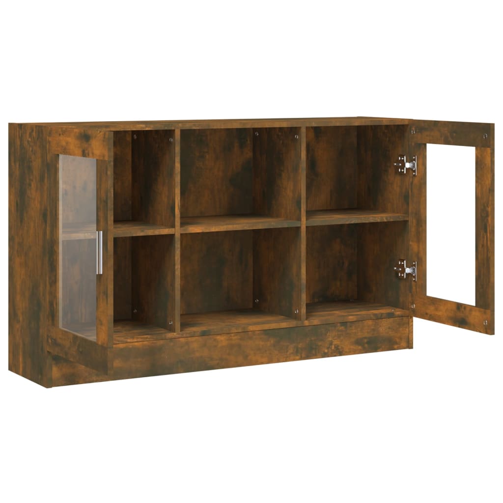 Vitrina boja dimljenog hrasta 120 x 30,5 x 70 cm drvena