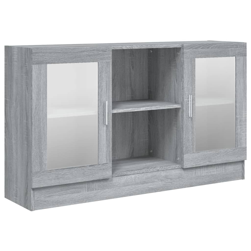 Vitrina boja sivog hrasta sonome 120 x 30,5 x 70 cm drvena
