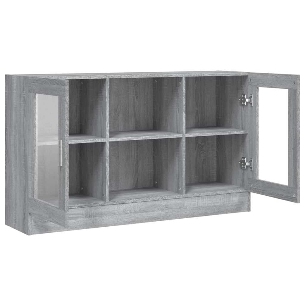 Vitrina boja sivog hrasta sonome 120 x 30,5 x 70 cm drvena
