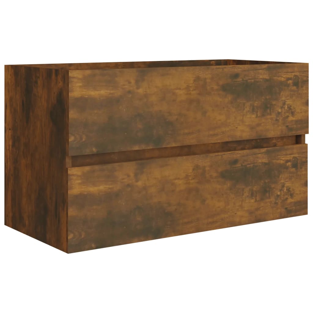 Ormarić za umivaonik boja dimljenog hrasta 40x35x62,5 cm drveni
