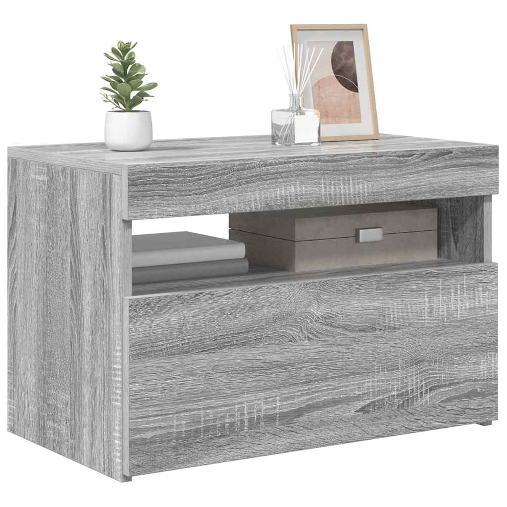 TV ormarić s LED svjetlima boja hrasta sonome 60 x 35 x 40 cm