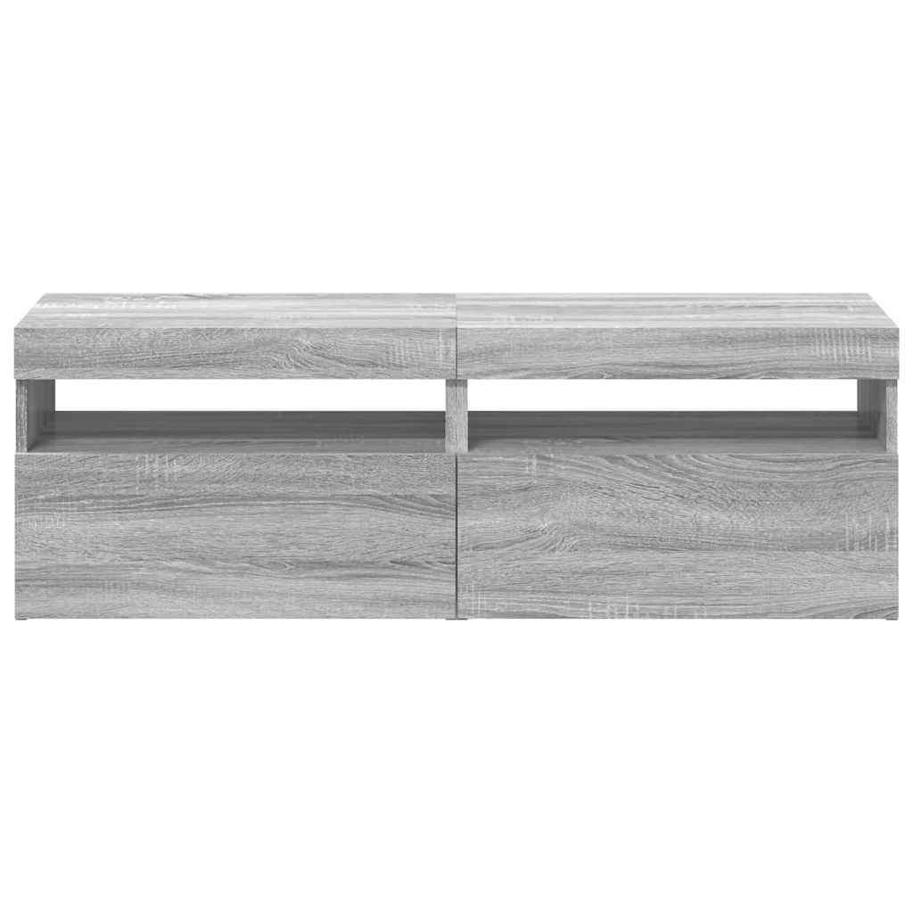 TV ormarići 2 kom s LED svjetlima boja hrasta sonome 60x35x40cm