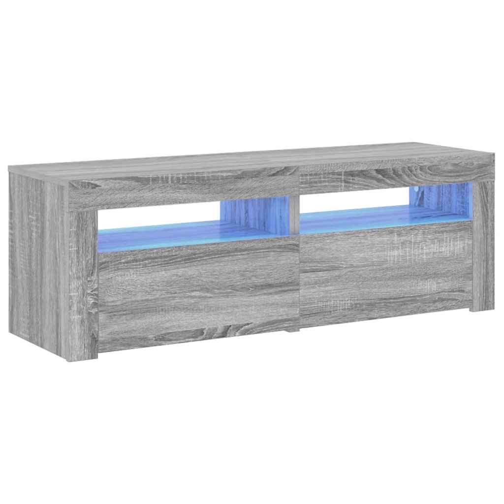 TV ormarić s LED svjetlima boja hrasta sonome 120 x 35 x 40 cm