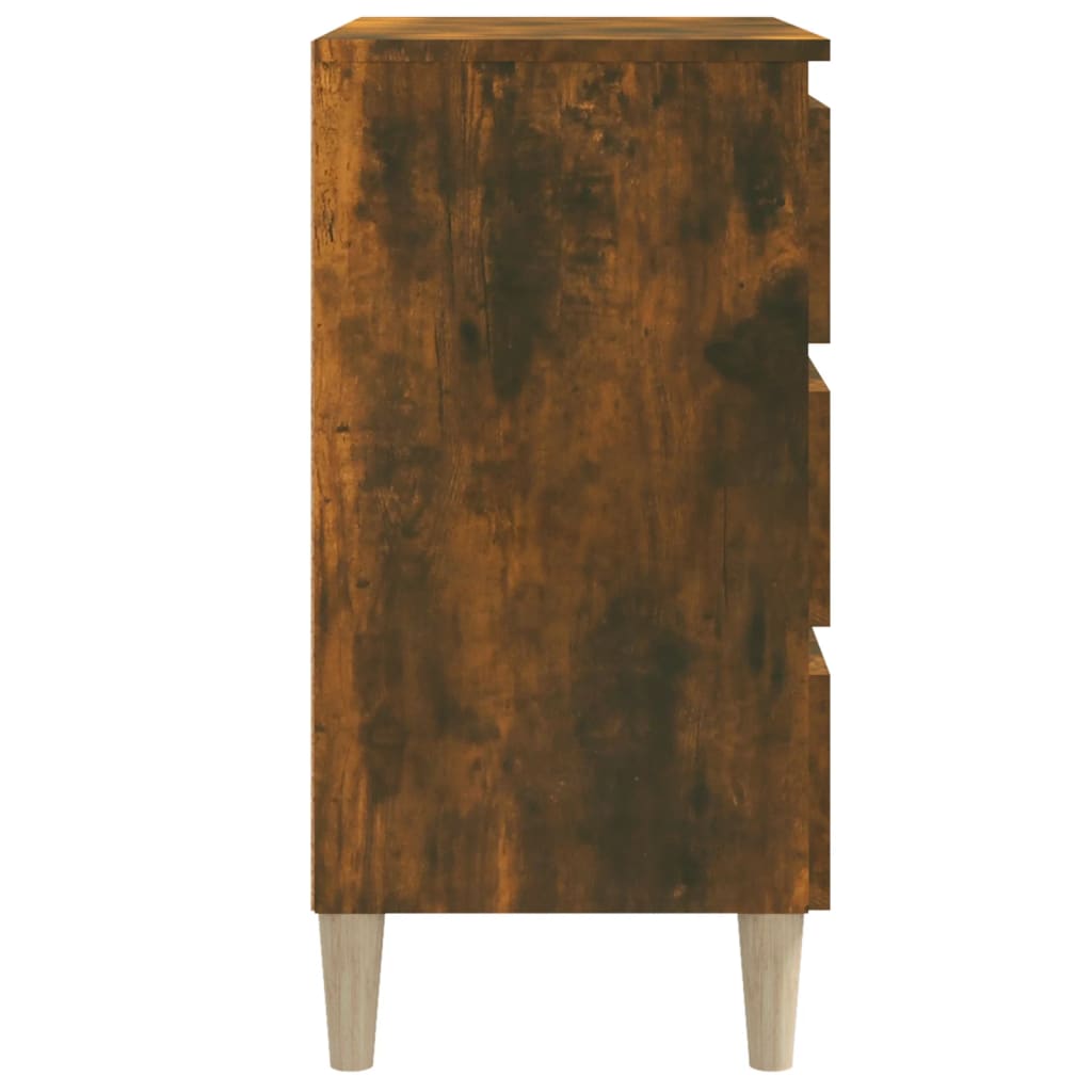 Komoda boja dimljenog hrasta 60 x 35 x 69 cm konstruirano drvo