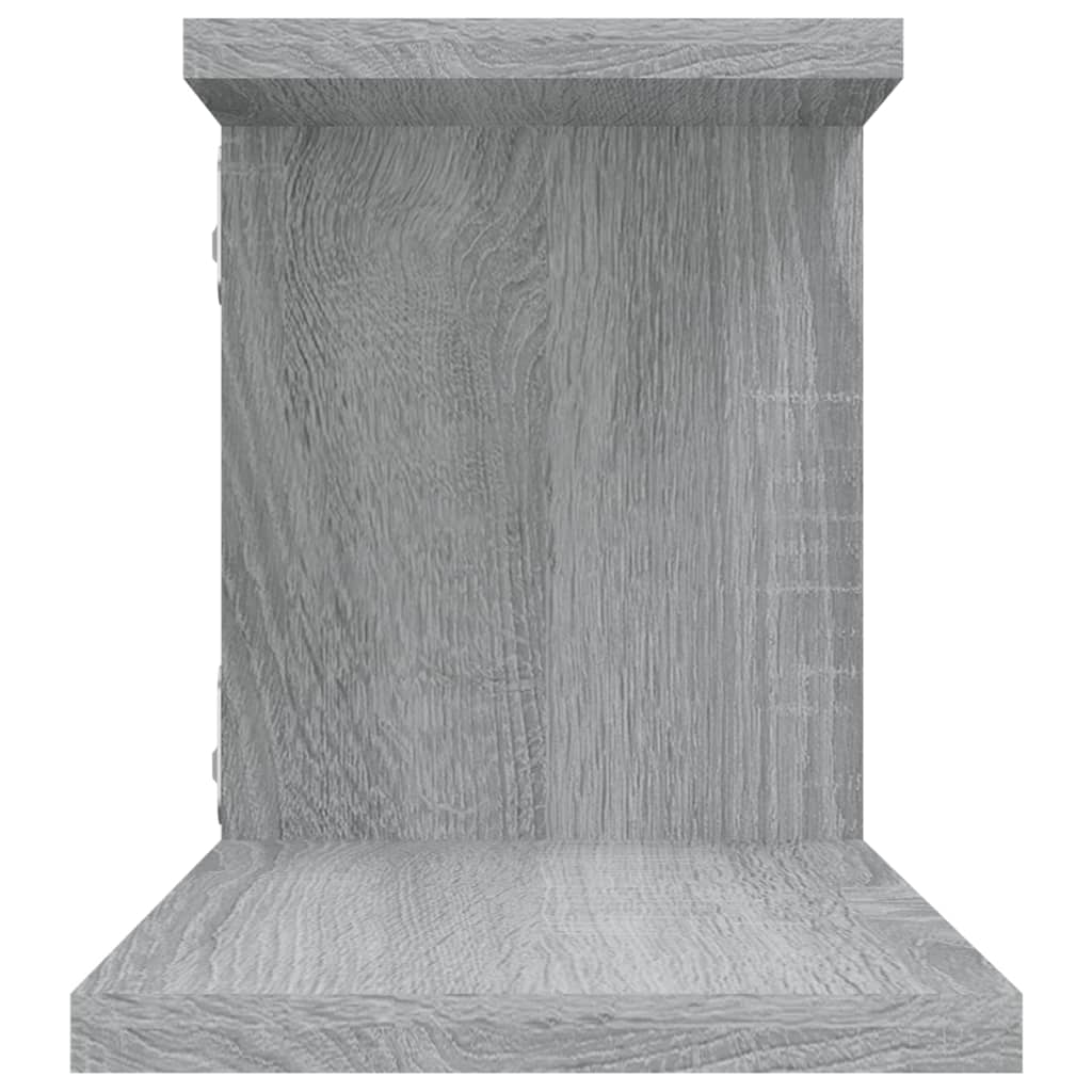 Zidna TV polica boja hrasta 125x18x23 cm konstruirano drvo