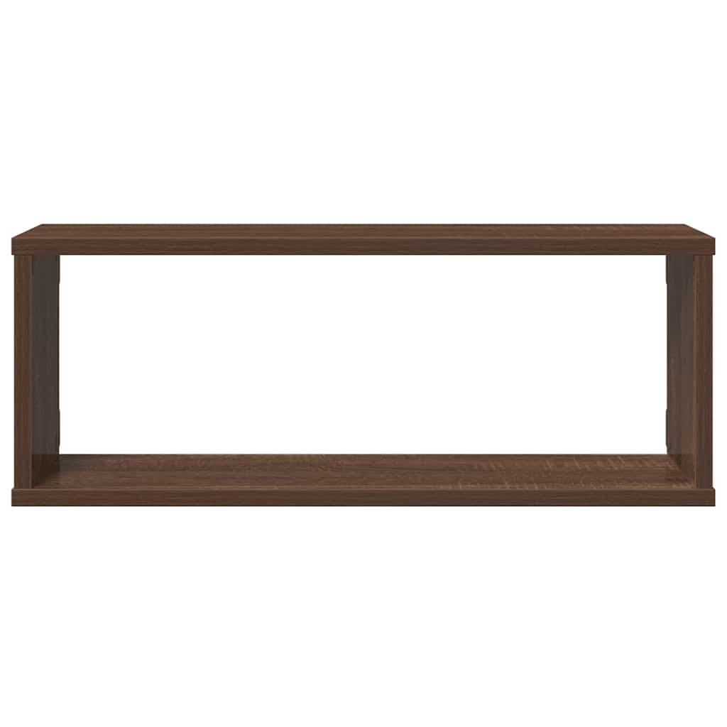 Kockaste zidne police 4 kom smeđi hrast 60 x 15 x 23 cm drvene