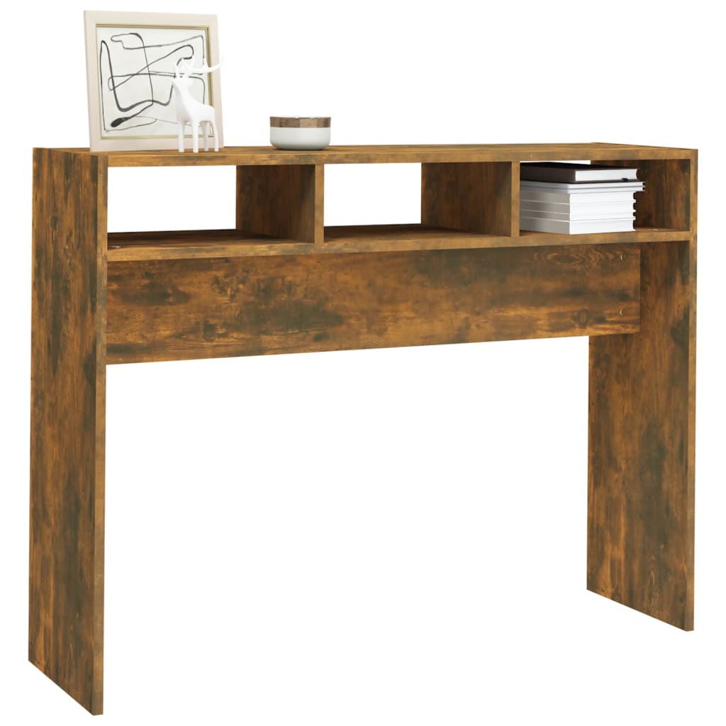 Konzolni stol dimljeni hrast 105x30x80 cm od konstruiranog drva