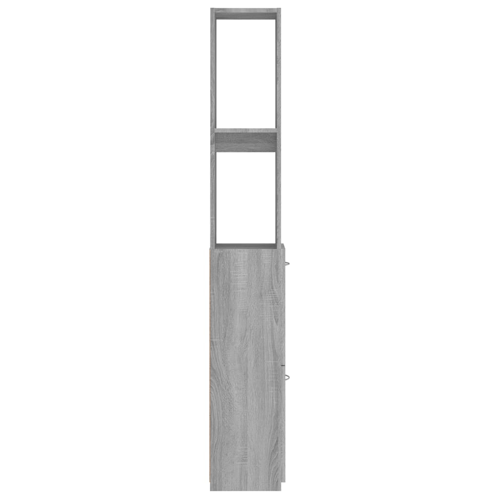 Kupaonski ormarić sivi hrast 25x26,5x170 cm konstruirano drvo