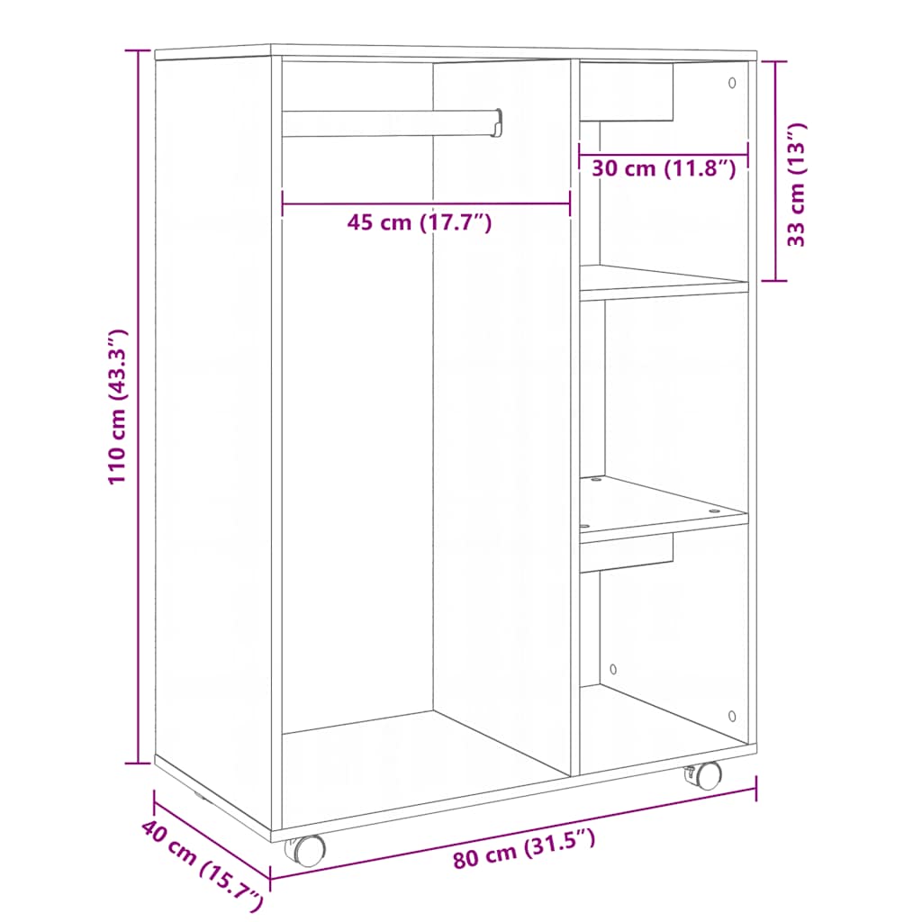 Ormar boja hrasta sonome 80 x 40 x 110 cm od konstruiranog drva