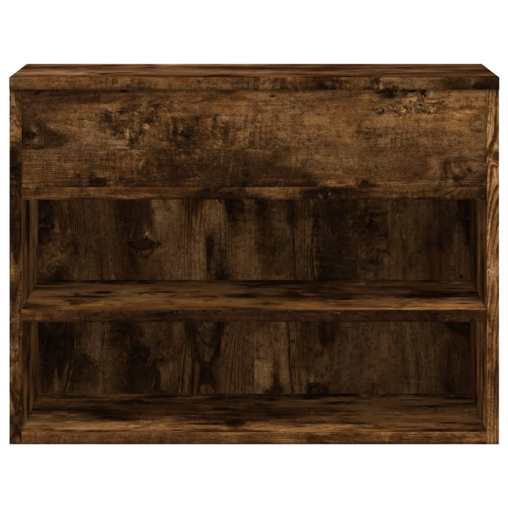 Klupa za cipele dimljeni hrast 60x30x45 cm konstruirano drvo