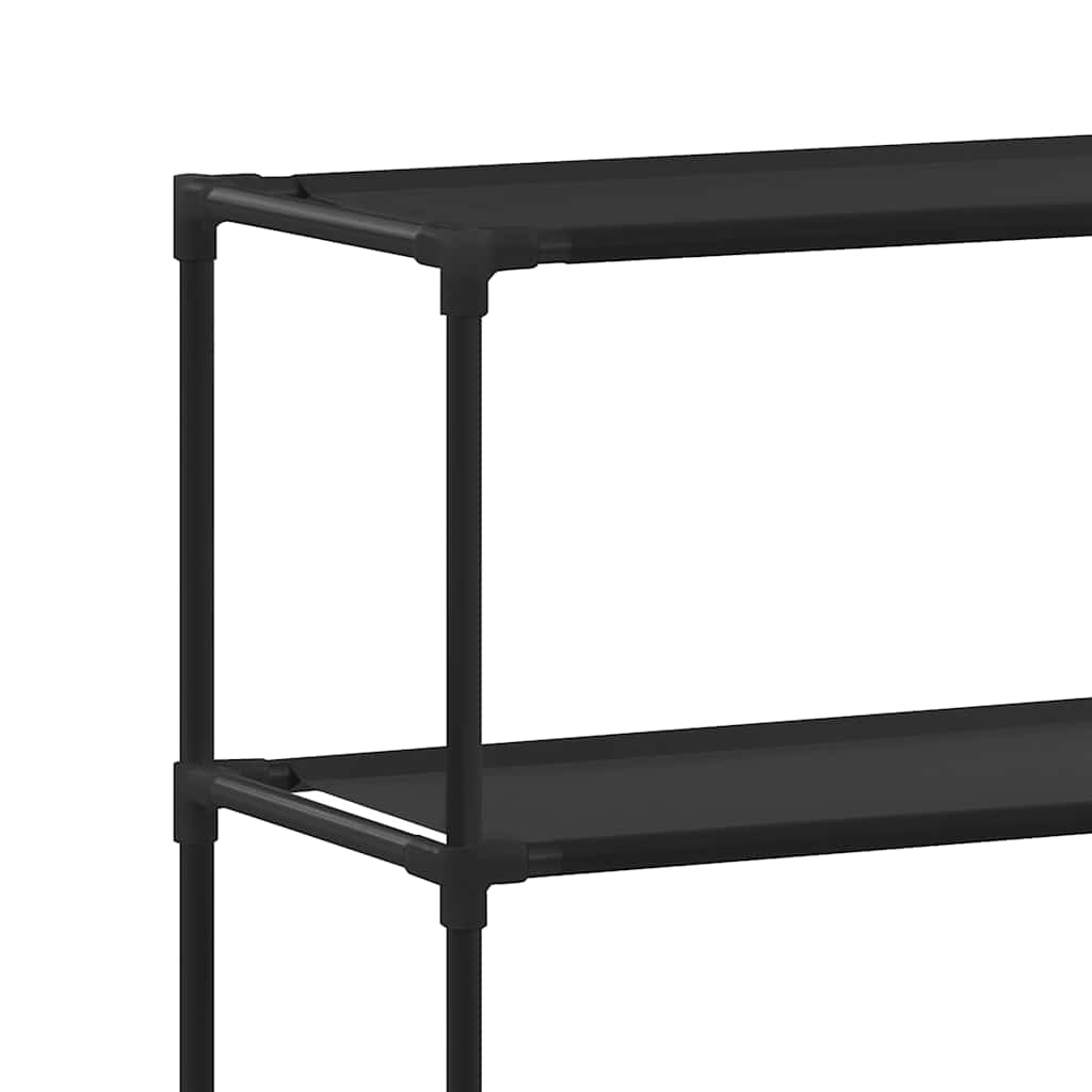 Stalak za pohranu na 2 razine crni 69 x 28 x 143 cm željezni