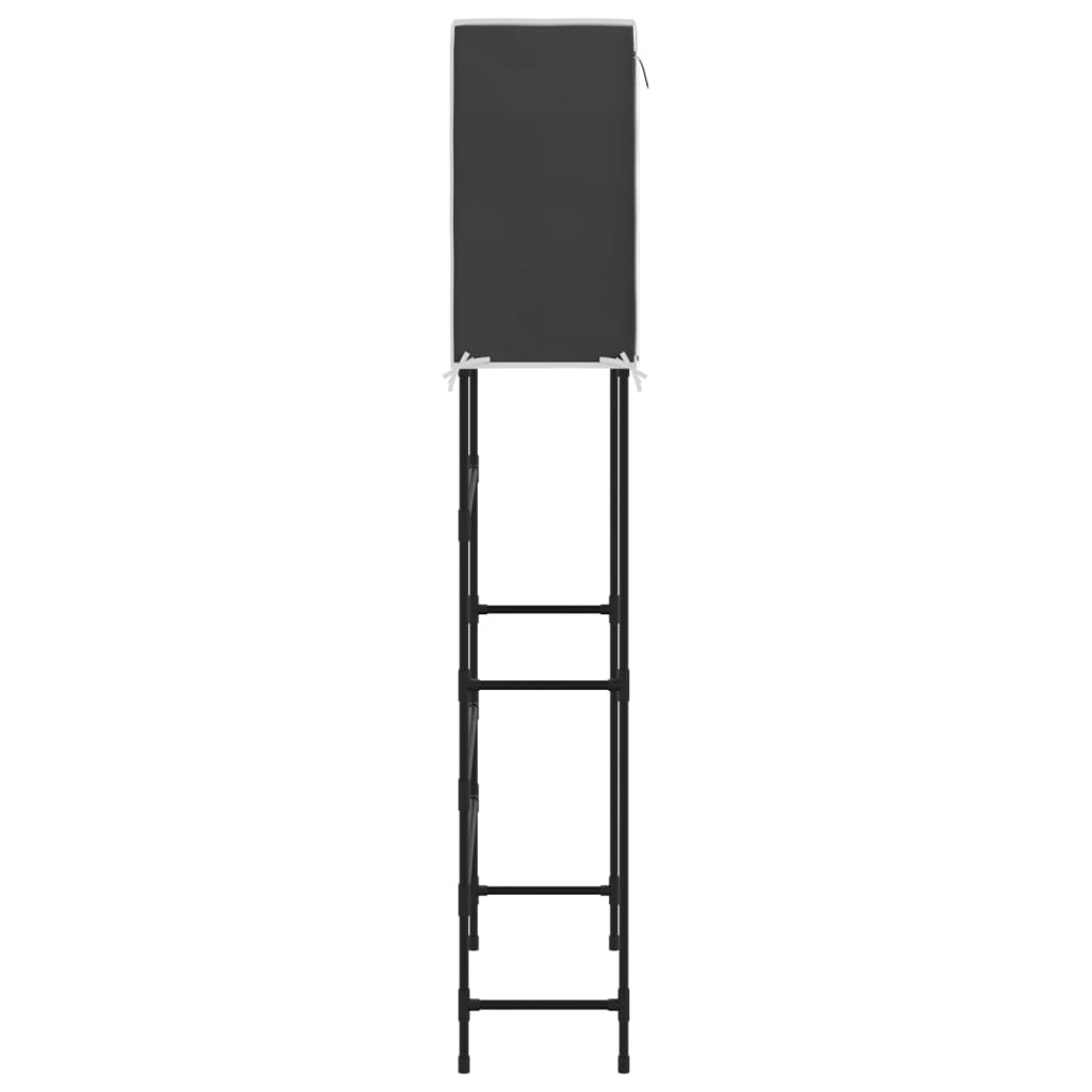 Stalak za pohranu na 2 razine crni 71x29,5x170,5 cm željezni