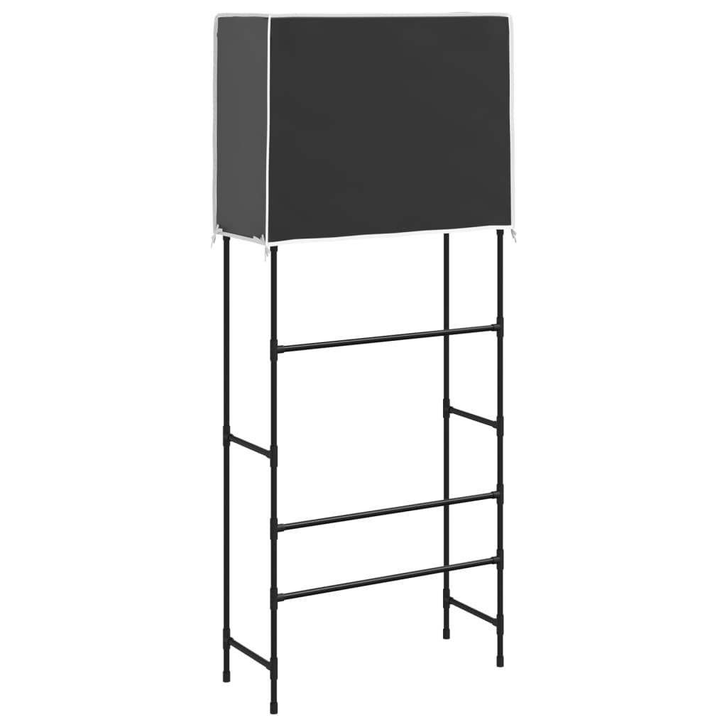 Stalak za pohranu na 2 razine crni 71x29,5x170,5 cm željezni