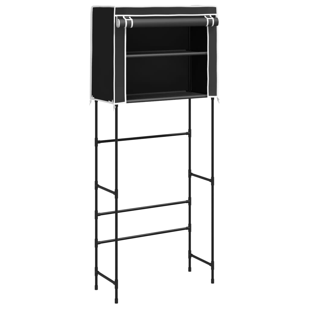 Stalak za pohranu na 2 razine crni 71x29,5x170,5 cm željezni