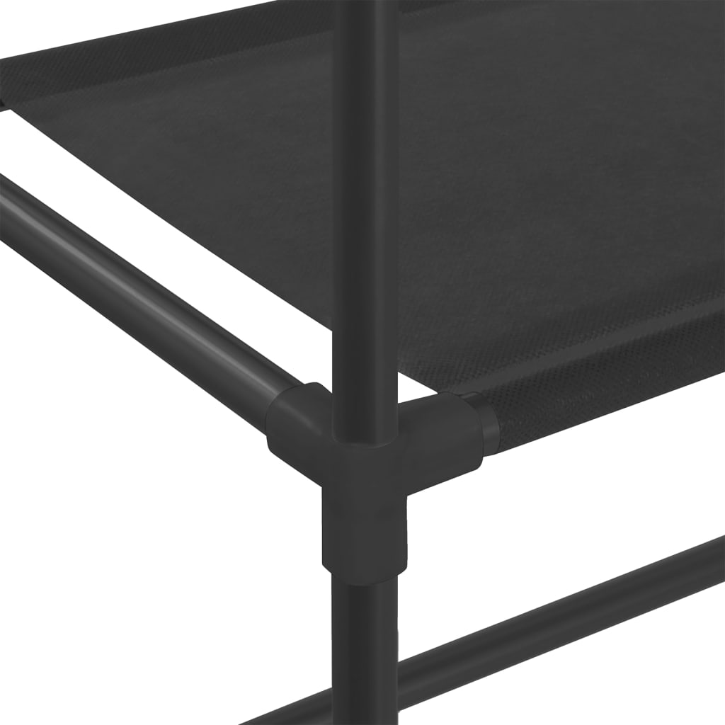 Stalak za pohranu na 2 razine crni 71x29,5x170,5 cm željezni