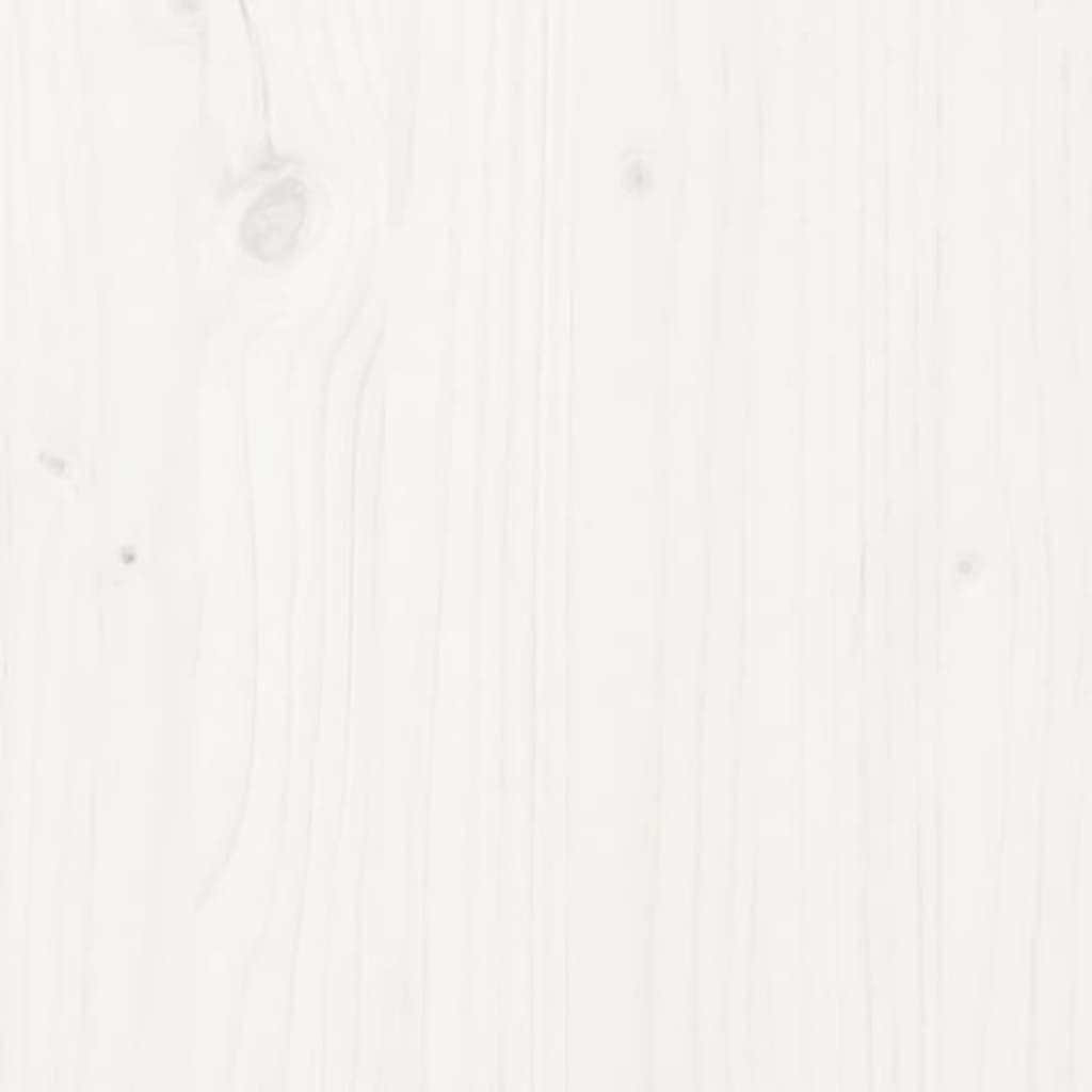 Okvir za krevet od masivne borovine bijeli 120 x 200 cm