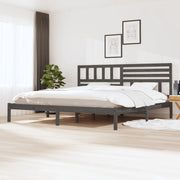 Okvir za krevet od masivne borovine sivi 200 x 200 cm