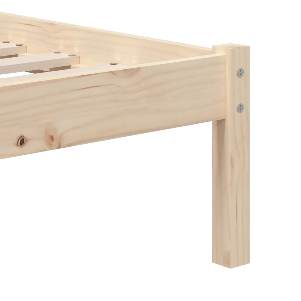 Okvir za krevet 90 x 190 cm jednokrevetni od masivnog drva