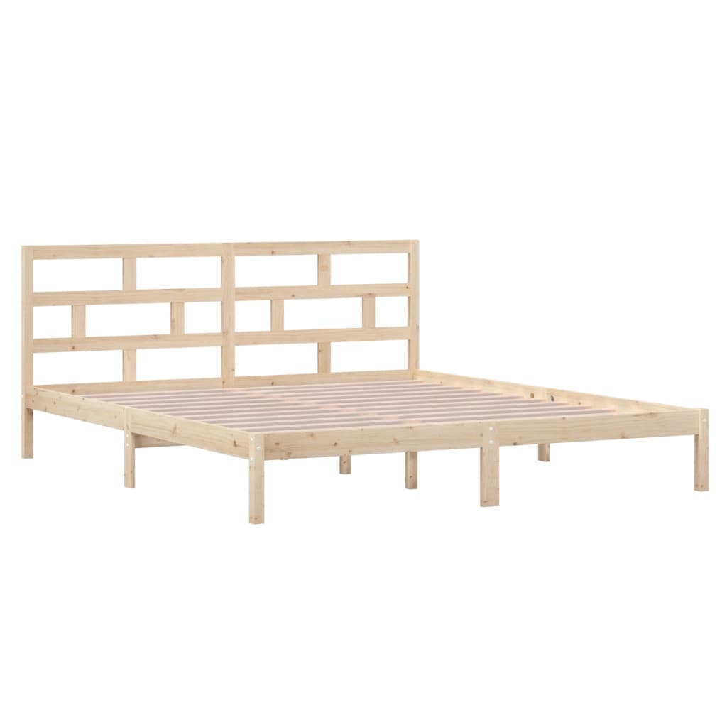 Okvir za krevet od masivnog drva 135 x 190 cm bračni