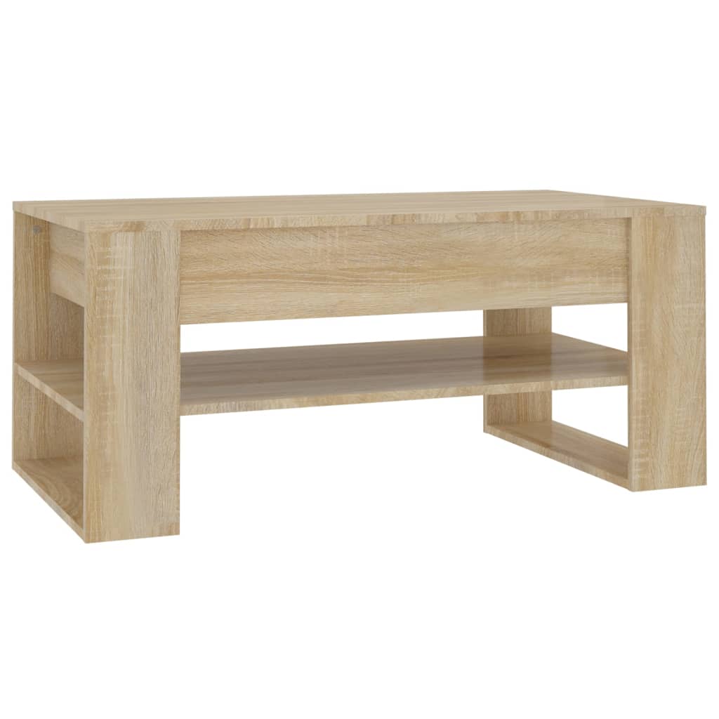 Stolić za kavu boja hrasta 102x55x45 cm konstruirano drvo