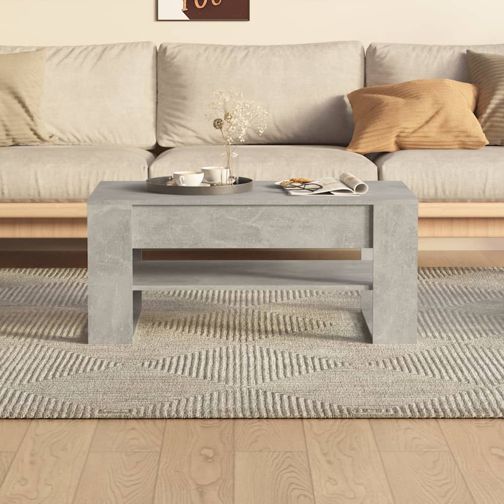 Stolić za kavu boja betona 102 x 55 x 45 cm konstruirano drvo
