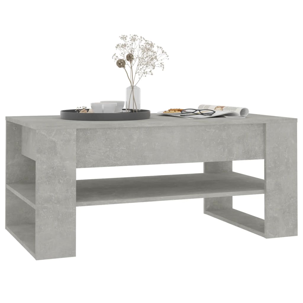Stolić za kavu boja betona 102 x 55 x 45 cm konstruirano drvo