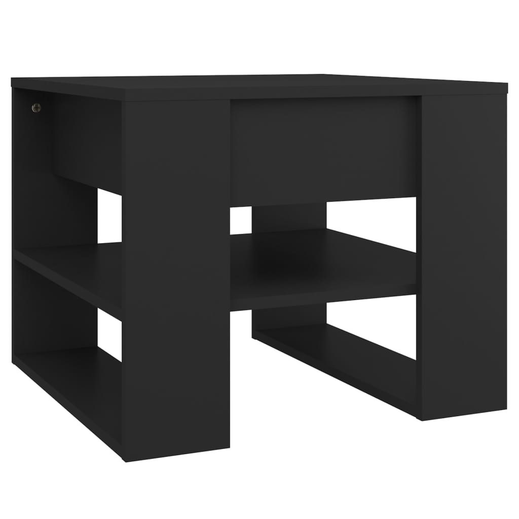 Stolić za kavu crni 55,5x55x45 cm od konstruiranog drva