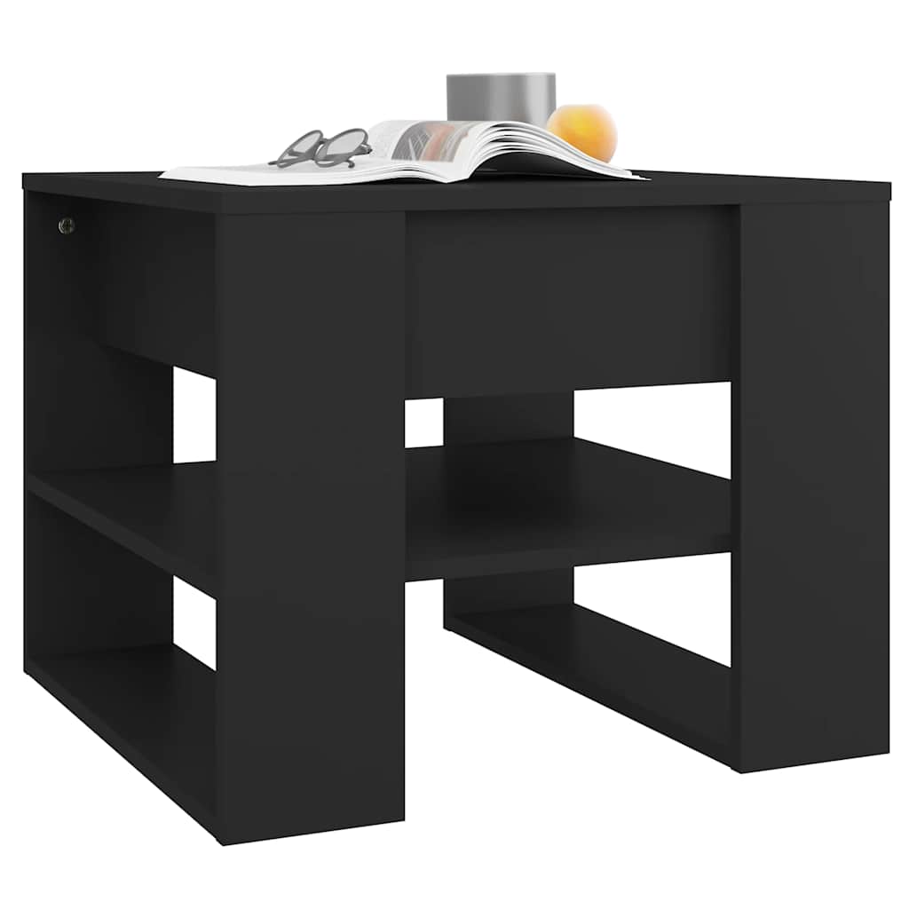 Stolić za kavu crni 55,5x55x45 cm od konstruiranog drva