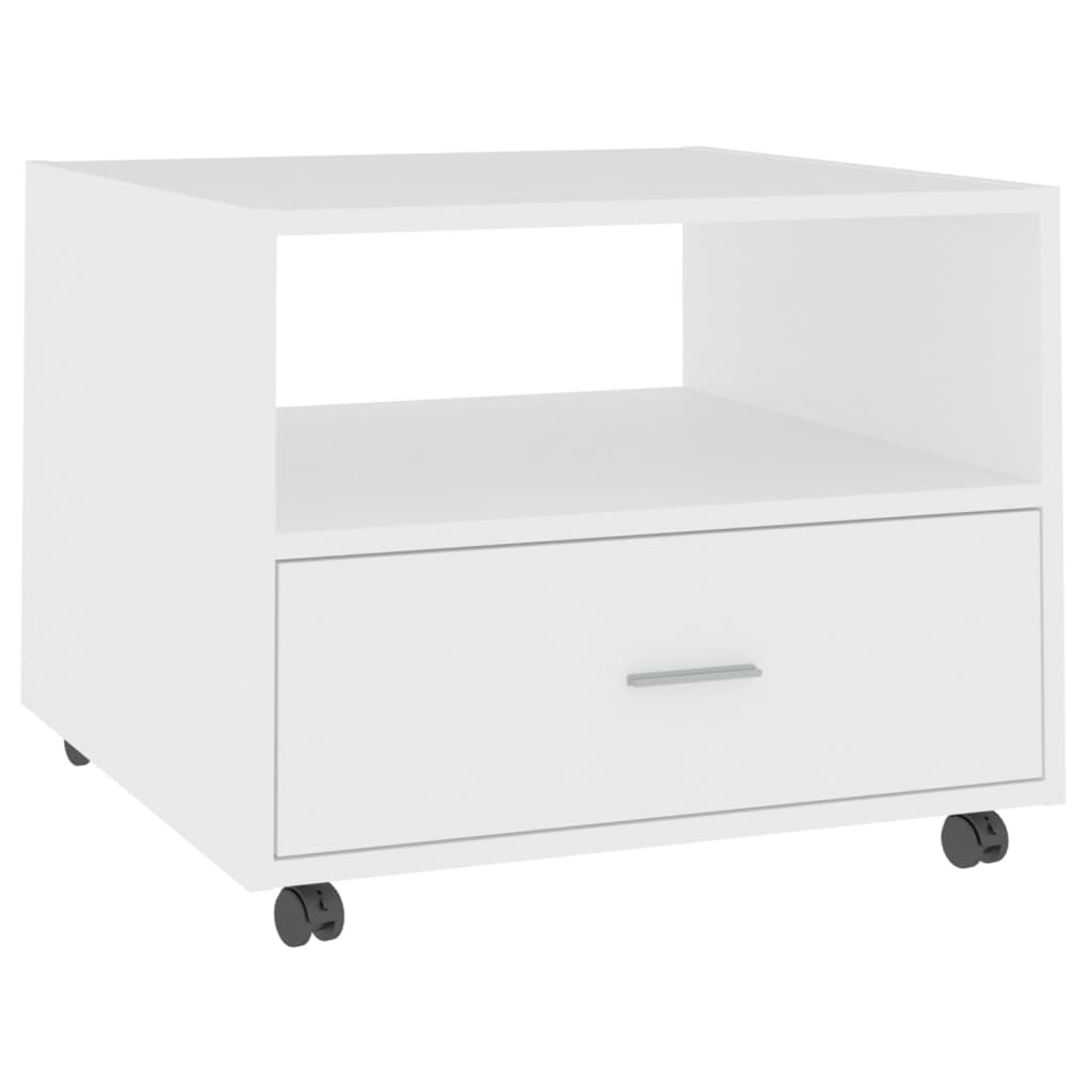 Stolić za kavu bijeli 55x55x40 cm od konstruiranog drva