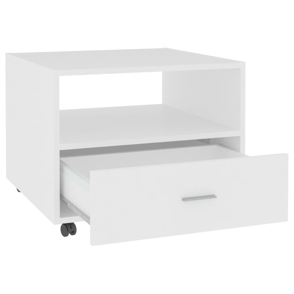 Stolić za kavu bijeli 55x55x40 cm od konstruiranog drva