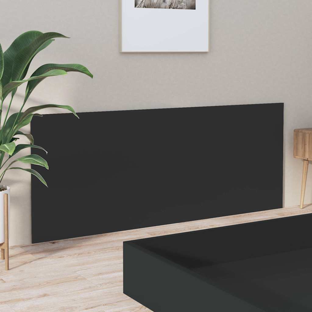 Uzglavlje za krevet crno 200x1,5x80 cm od konstruiranog drva