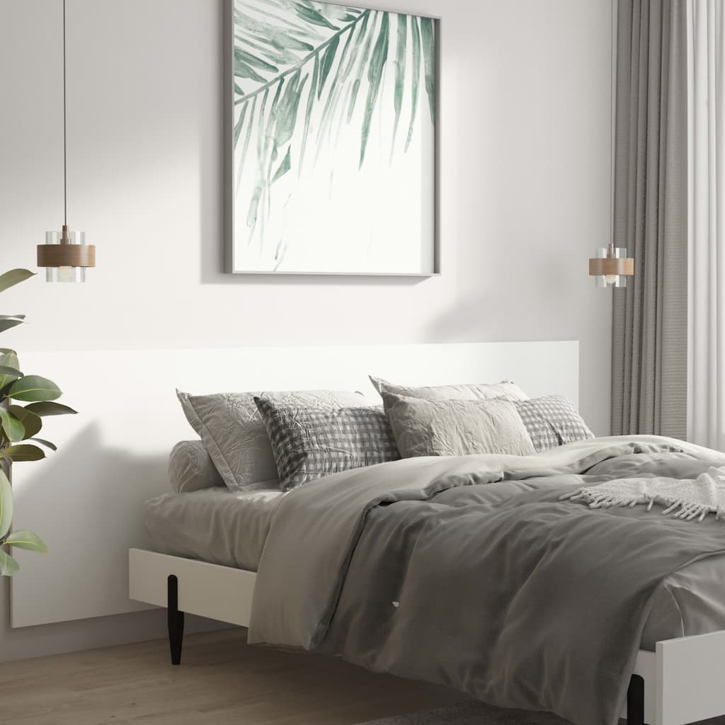 Uzglavlje za krevet bijelo 240x1,5x80 cm od konstruiranog drva