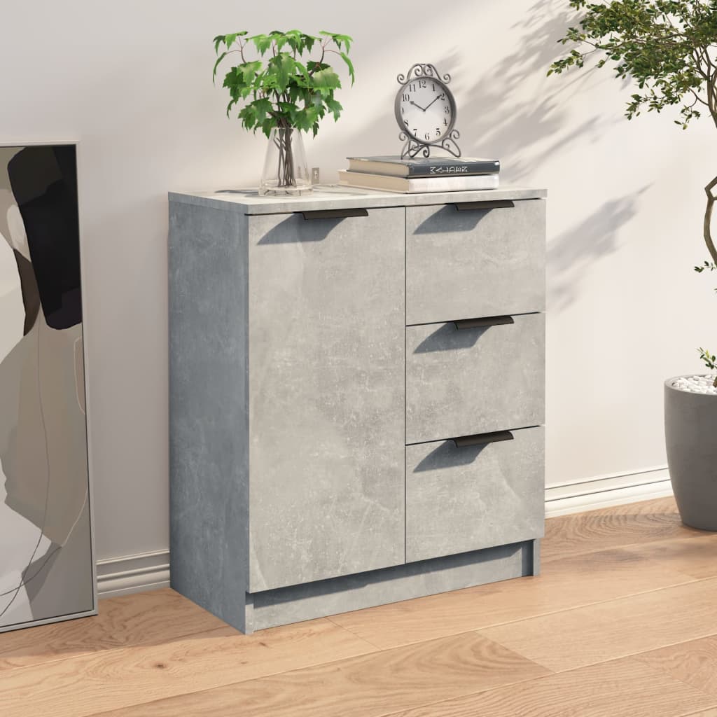 Komoda siva boja betona 60x30x70 cm od konstruiranog drva