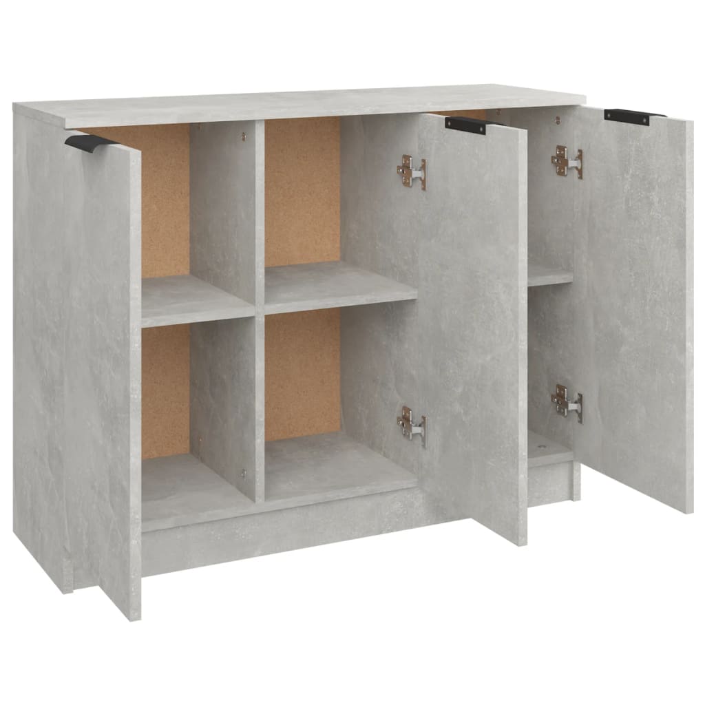 Komoda siva boja betona 90,5x30x70 cm od konstruiranog drva