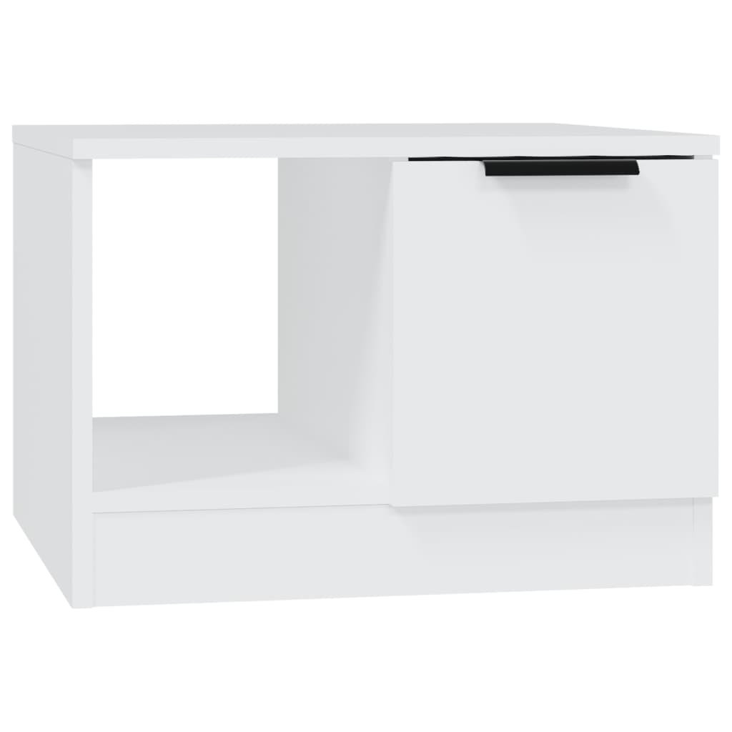 Stolić za kavu bijeli 50 x 50 x 36 cm od konstruiranog drva
