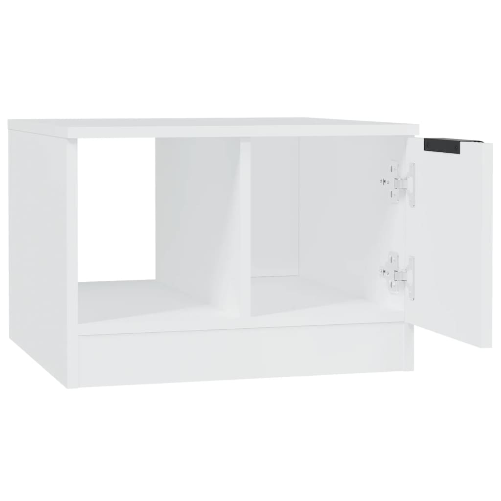 Stolić za kavu bijeli 50 x 50 x 36 cm od konstruiranog drva