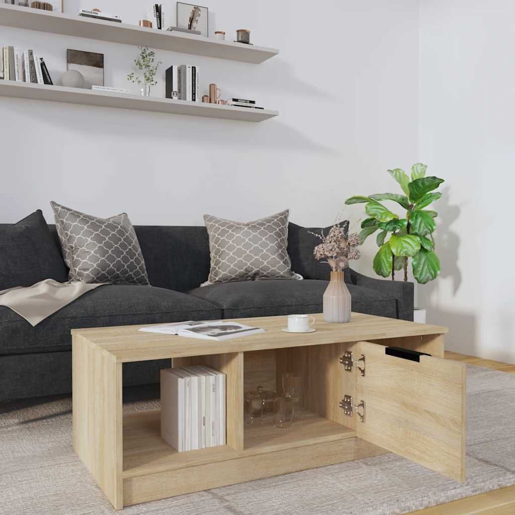 Stolić za kavu boja hrasta 102x50x36 cm konstruirano drvo